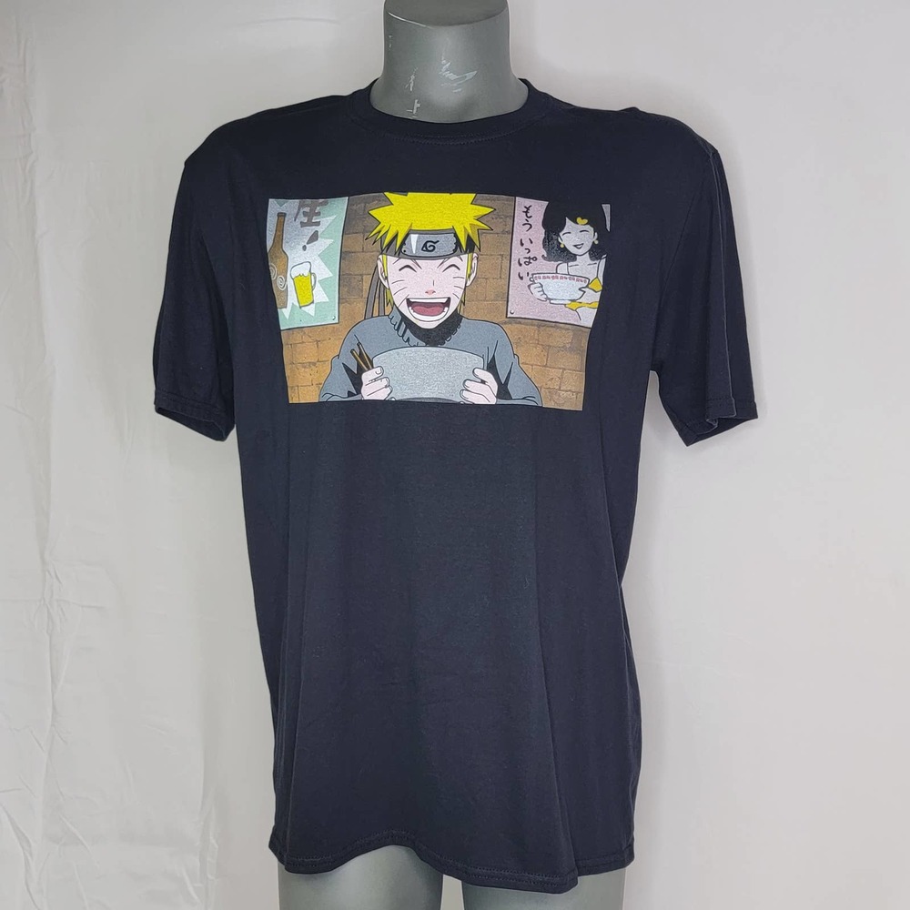 NWOT NARUTO Shippuden Anime Back Print Ichiraku Ramen Shop T Shirt MENS Large L